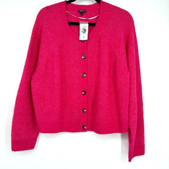 NWT Torrid Pink Vegan Cashmere Crop Cardigan Sweater‎ Size 2X - Picture 3 of 11
